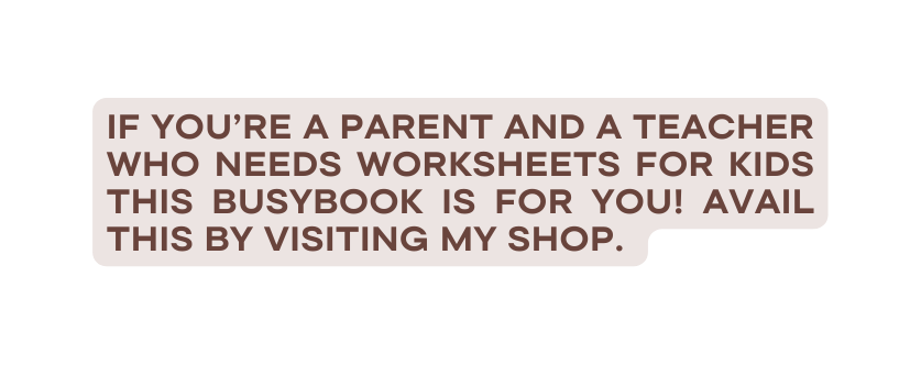 IF YOU re A parent and a teacher who needs worksheets for kids this busybook is for you Avail this by visiting my shop